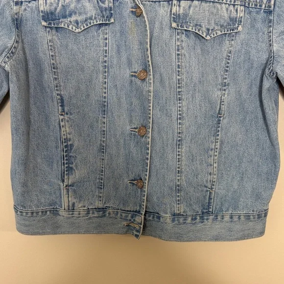 Bill Blass Light Blue Jean Jacket 100% Cotton Size M - Picture 6 of 16